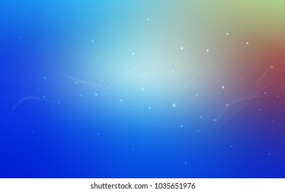 Light Blue, Red vector cover with spots. Beautiful colored illustration with blurred circles in nature style. The pattern can be used for ads, leaflets of liquid.