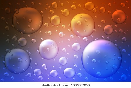 Light Blue, Red vector cover with spots. Beautiful colored illustration with blurred circles in nature style. Pattern can be used as texture of water, rain drops.