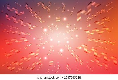 Light Blue, Red vector cover with happy holiday ribbons. Modern geometrical abstract illustration with carnival ribbons. Beautiful design for your business advert of anniversary.