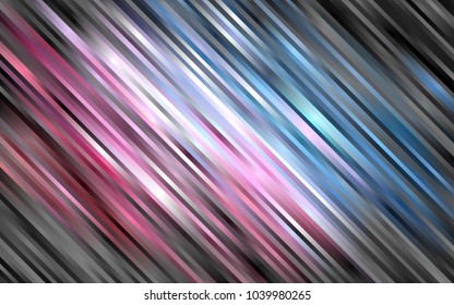 Light Blue, Red vector cover with long lines. Shining colored illustration with narrow lines. The template can be used as a background.