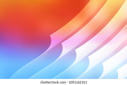 Light Blue, Red vector cover with stright stripes. Glitter abstract illustration with colored sticks. Best design for your ad, poster, banner.