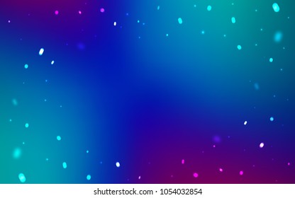 Light Blue, Red vector cover with beautiful snowflakes. Decorative shining illustration with snow on abstract template. New year design for your business advert.