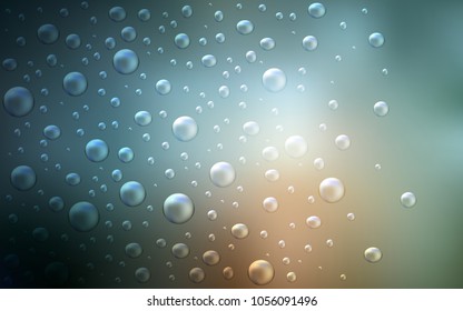 Light Blue, Red vector cover with spots. Glitter abstract illustration with blurred drops of rain. Beautiful design for your business natural advert.