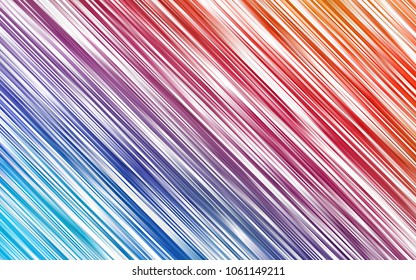 Light Blue, Red vector cover with long lines. Blurred decorative design in simple style with lines. The template can be used as a background.