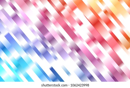 Light Blue, Red vector cover with long lines. Shining colored illustration with narrow lines. The pattern can be used for busines ad, booklets, leaflets