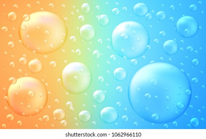 Light Blue, Red vector cover with spots. Modern abstract illustration with colorful water drops. New design for ad, poster, banner of your website.
