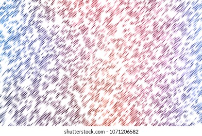 Light Blue, Red vector cover with long lines. Glitter abstract illustration with colored sticks. Best design for your ad, poster, banner.