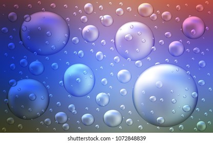 Light Blue, Red vector cover with spots. Blurred decorative design in abstract style with bubbles. The pattern can be used for ads, leaflets of liquid.