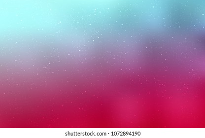 Light Blue, Red vector cover with astronomical stars. Glitter abstract illustration with colorful cosmic stars. Pattern for astrology websites.
