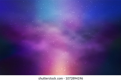 Light Blue, Red vector cover with astronomical stars. Modern abstract illustration with Big Dipper stars. Pattern for astronomy websites.