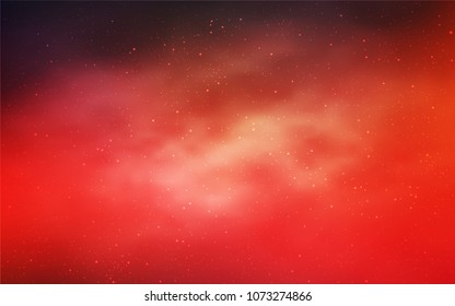 Light Blue, Red vector cover with astronomical stars. Glitter abstract illustration with colorful cosmic stars. Smart design for your business advert.