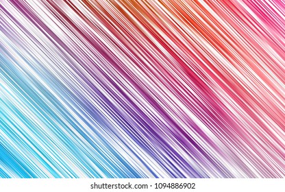 Light Blue, Red vector cover with long lines. Shining colored illustration with narrow lines. The pattern can be used for busines ad, booklets, leaflets