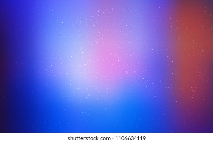 Light Blue, Red vector cover with astronomical stars. Shining colored illustration with bright astronomical stars. Pattern for astronomy websites.
