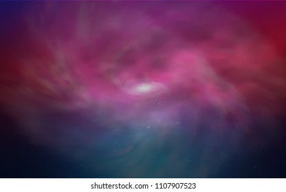 Light Blue, Red vector cover with astronomical stars. Modern abstract illustration with Big Dipper stars. Smart design for your business advert.