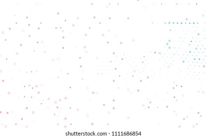 Light Blue, Red vector  cover with spots. Blurred decorative design in abstract style with bubbles. New design for ad, poster, banner of your website.