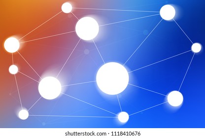 Light Blue, Red vector cover with spots, lines. Illustration with set of colorful abstract circles and lines. Pattern can be used for ads, leaflets.