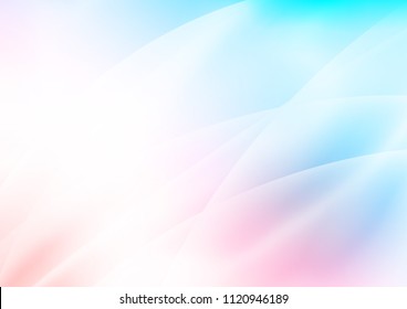 Light Blue, Red vector cover with long lines. Shining colored illustration with narrow lines. The template can be used as a background.