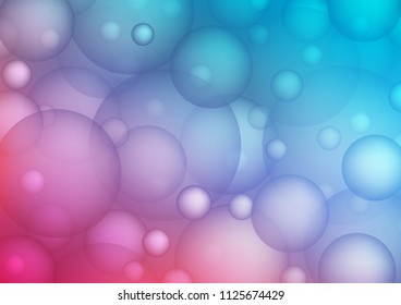 Light Blue, Red vector cover with spots. Blurred bubbles on abstract background with colorful gradient. Beautiful design for your business natural advert.