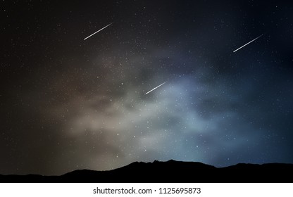 Light Blue, Red vector cover with astronomical stars. Blurred decorative design in simple style with galaxy stars. Best design for your ad, poster, banner.