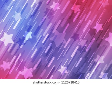 Light Blue, Red vector cover with long lines. Glitter abstract illustration with colored sticks. The pattern can be used for busines ad, booklets, leaflets