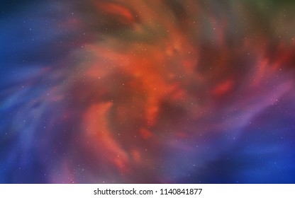 Light Blue, Red vector cover with astronomical stars. Modern abstract illustration with Big Dipper stars. Best design for your ad, poster, banner.