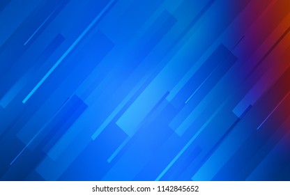 Light Blue, Red vector cover with stright stripes. Shining colored illustration with sharp stripes. Template for your beautiful backgrounds.