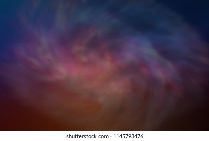 Light Blue, Red vector cover with astronomical stars. Shining illustration with sky stars on abstract template. Smart design for your business advert.