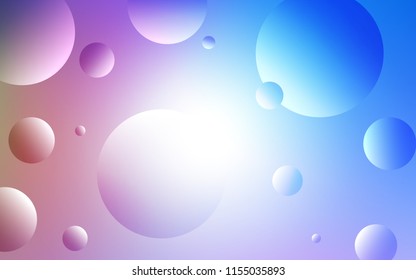 Light Blue, Red vector cover with spots. Abstract illustration with colored bubbles in nature style. Pattern can be used for ads, leaflets.