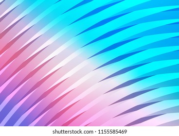 Light Blue, Red vector cover with long lines. Glitter abstract illustration with colored sticks. Best design for your ad, poster, banner.
