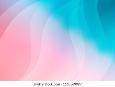 Light Blue, Red vector cover with long lines. Decorative shining illustration with lines on abstract template. The pattern can be used for websites.