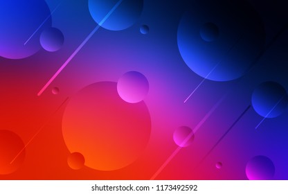 Light Blue, Red vector cover with spots. Modern abstract illustration with colorful water drops. Completely new template for your brand book.