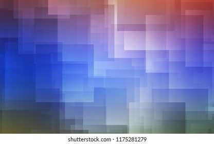 Light Blue, Red vector cover with stright stripes. Glitter abstract illustration with colored sticks. Template for your beautiful backgrounds.