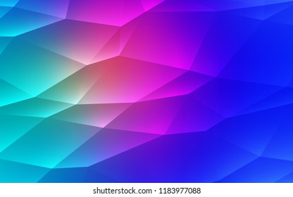 Light Blue, Red vector cover in polygonal style. Triangles on abstract background with colorful gradient. Smart design for your business advert.