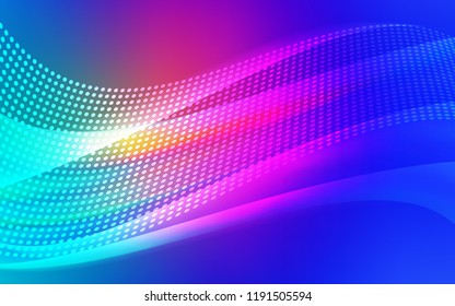Light Blue, Red vector cover with spots, lines. Glitter abstract illustration with connection of triangle structure. Pattern for design of fabric, wallpapers.