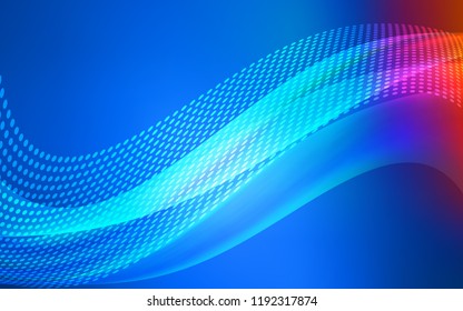 Light Blue, Red vector cover with spots, lines. Design with connection of dots and lines on colorful background. Design for your business advert.
