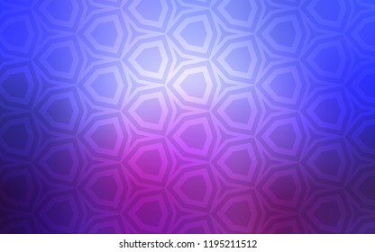 Light Blue, Red vector cover with set of hexagons. Illustration with set of colorful hexagons. New template for your brand book.