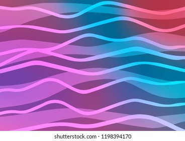 Light Blue, Red vector cover with long lines. Glitter abstract illustration with colored sticks. Best design for your ad, poster, banner.