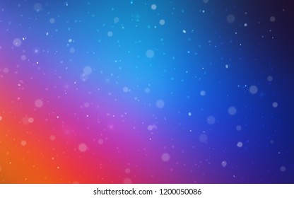Light Blue, Red vector cover with beautiful snowflakes. Decorative shining illustration with snow on abstract template. The pattern can be used for year new  websites.