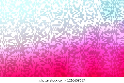 Light Blue, Red vector cover in polygonal style. Abstract gradient illustration with triangles. Pattern for busines ad, booklets, leaflets