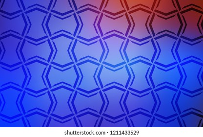 Light Blue, Red vector cover with stright stripes. Shining colored illustration with sharp stripes. Smart design for your business advert.