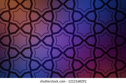 Light Blue, Red vector cover with small and big stars. Stars on blurred abstract background with gradient. Best design for your ad, poster, banner.