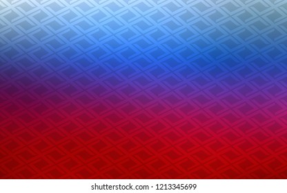 Light Blue, Red vector cover in polygonal style. Beautiful illustration with rectangles and squares. Pattern can be used for websites.