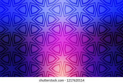 Light Blue, Red vector cover with small and big stars. Modern geometrical abstract illustration with stars. Pattern for websites, landing pages.