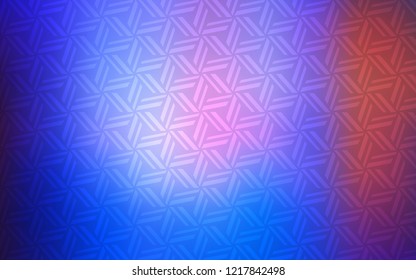 Light Blue, Red vector cover with polygonal style. Glitter abstract illustration with triangular shapes. Smart design for your business advert.
