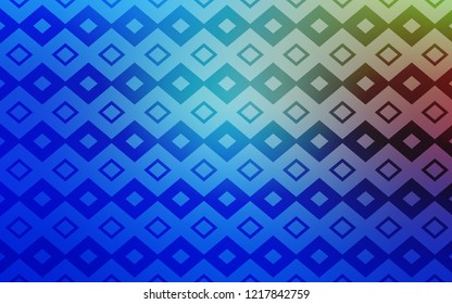 Light Blue, Red vector cover in polygonal style. Decorative design in abstract style with rectangles. Modern template for your landing page.