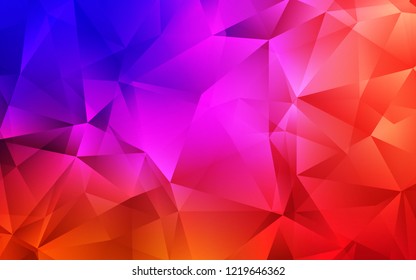 Light Blue, Red vector cover in polygonal style. Beautiful illustration with triangles in nature style. Best design for your ad, poster, banner.