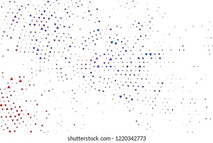 Light Blue, Red vector cover in polygonal style. Beautiful illustration with triangles in nature style. Best design for your ad, poster, banner.