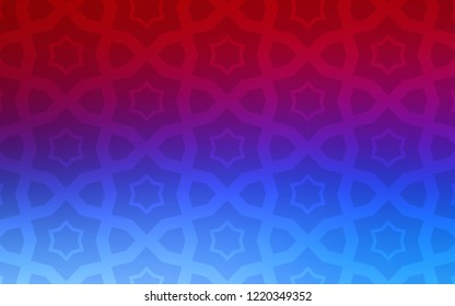 Light Blue, Red vector cover with small and big stars. Shining colored illustration with stars. Best design for your ad, poster, banner.