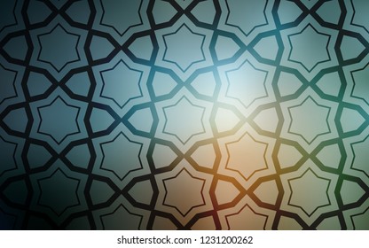 Light Blue, Red vector cover with small and big stars. Glitter abstract illustration with colored stars. Smart design for your business advert.