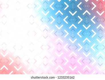 Light Blue, Red vector cover with long lines. Decorative shining illustration with lines on abstract template. The pattern can be used for websites.